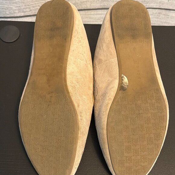 Birdies The Starling Beige Suede Flats Size 8 - Picture 5 of 6